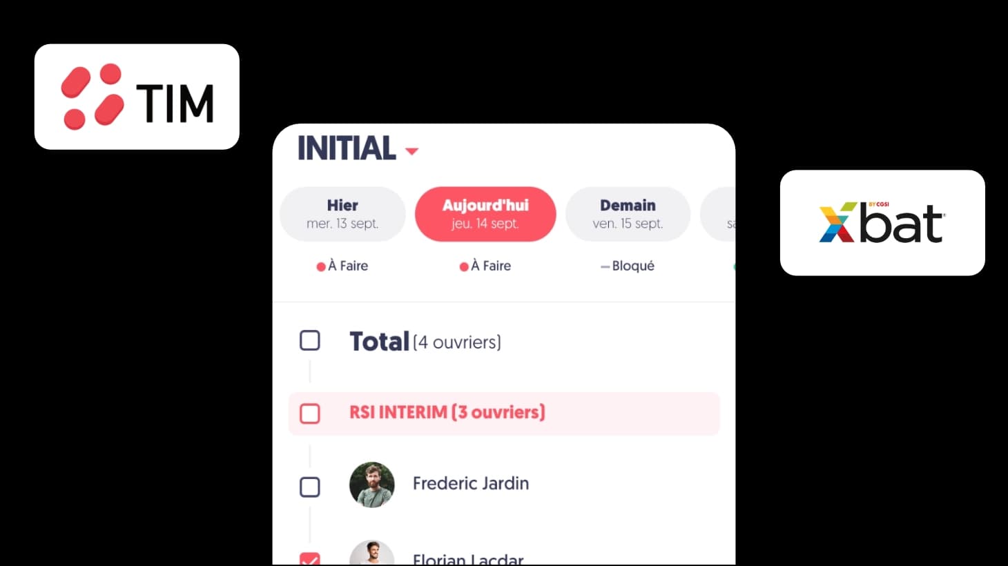 Comparaison Tim Management et iXbat pour le pointage et la gestion des ouvriers BTP