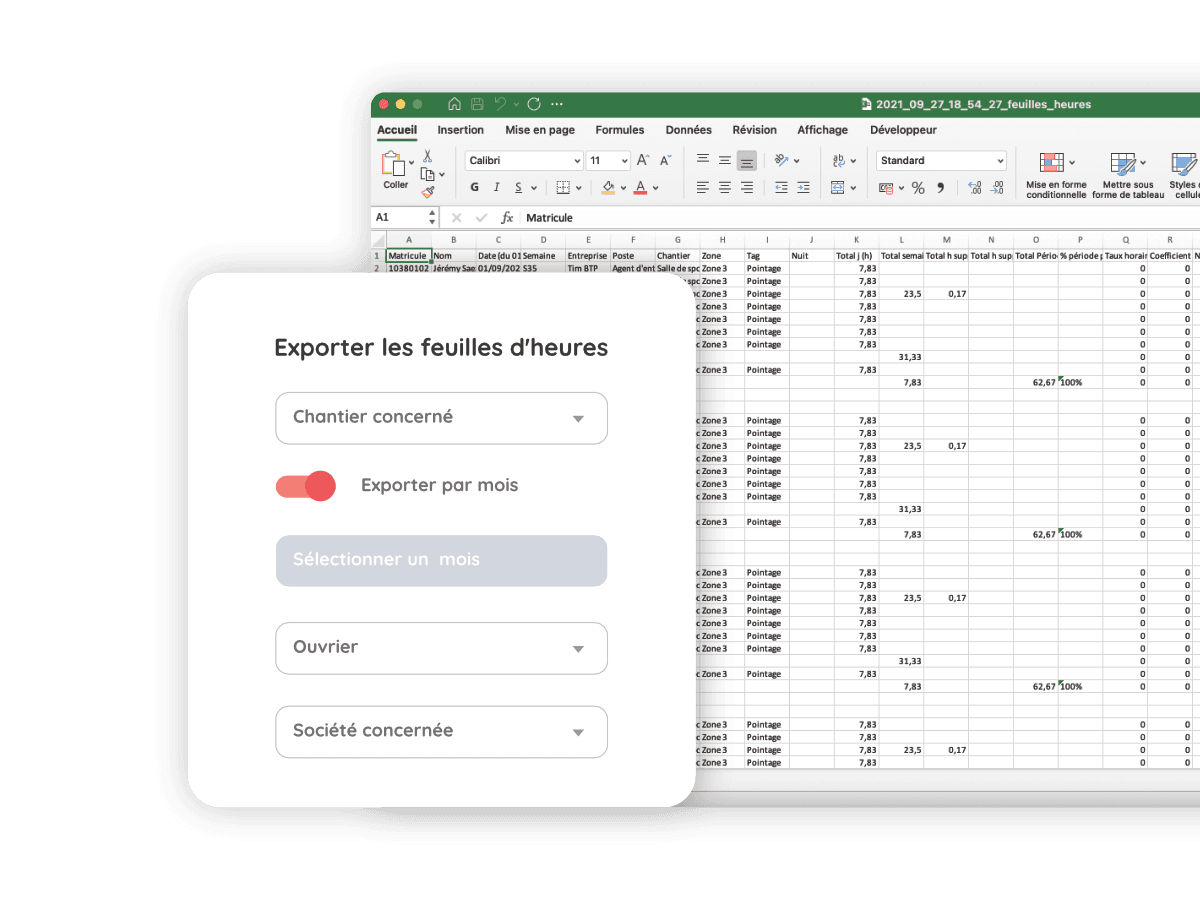 Feuilles d'heures - Tim Management