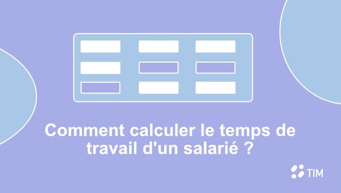 Exemple de feuille de calcul hebdomadaire du temps de travail d’un salarié avec heures d’entrée, de sortie et pauses, réalisée sur Tim Management.