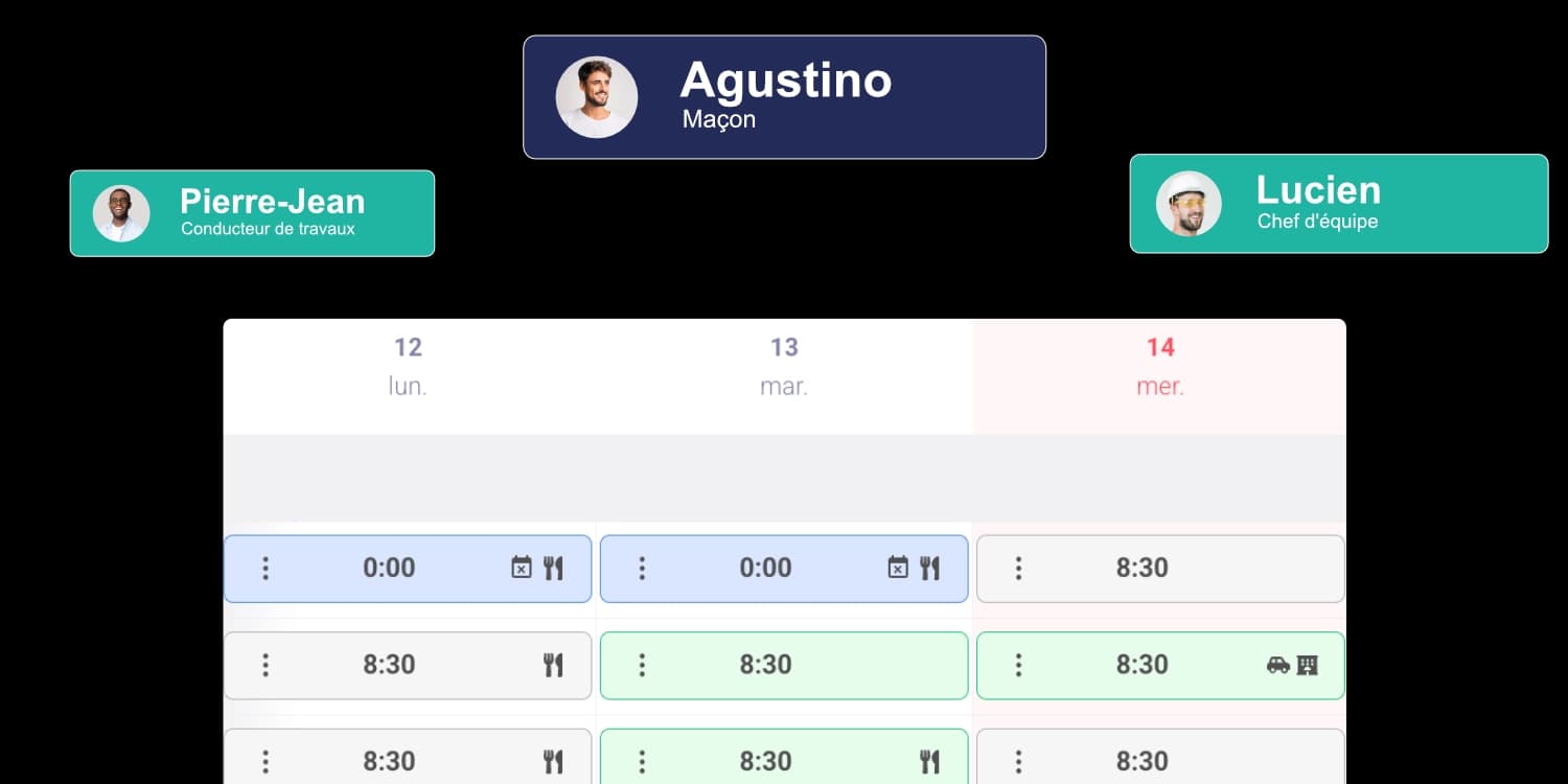 Feuilles d’heures chantier mises à jour en temps réel