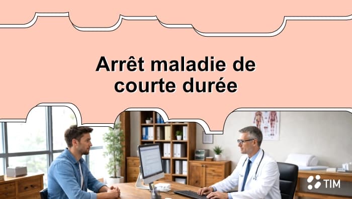 Arrêt maladie de courte durée lors d’une consultation chez le médecin avec saisie des informations sur ordinateur