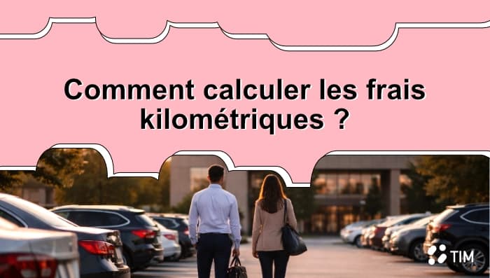 Personnes de bureau marchant sur un parking d’entreprise illustrant le calcul des frais kilométriques professionnels