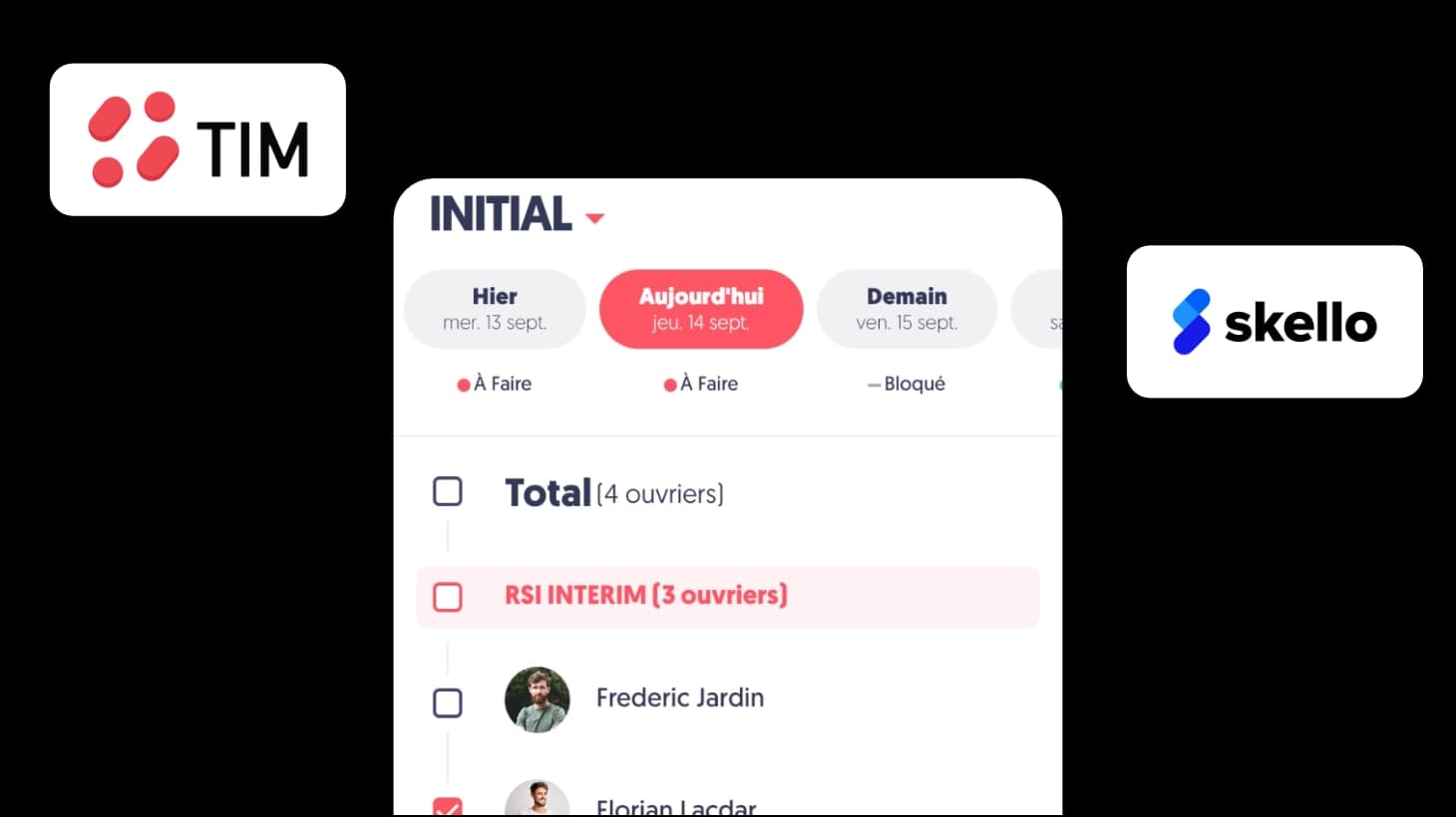 Comparaison Tim Management et Skello pour la gestion des équipes et ouvriers BTP
