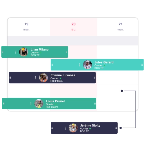 Planification en un simple glisser-déposer