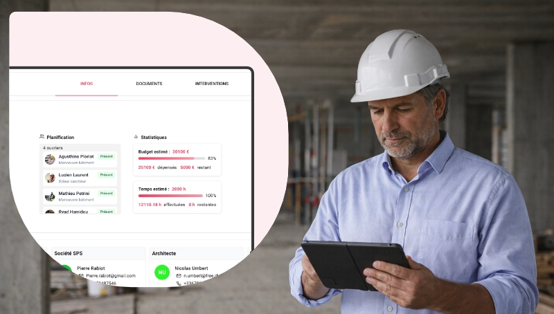 Ayez une vue d’ensemble de tous vos chantiers